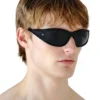 0dl3002 Lunettes de soleil rectangulaires en acétate