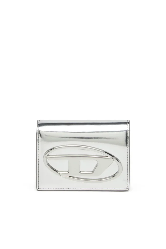 1DR bi fold iii Portefeuille à deux volets en cuir miroir