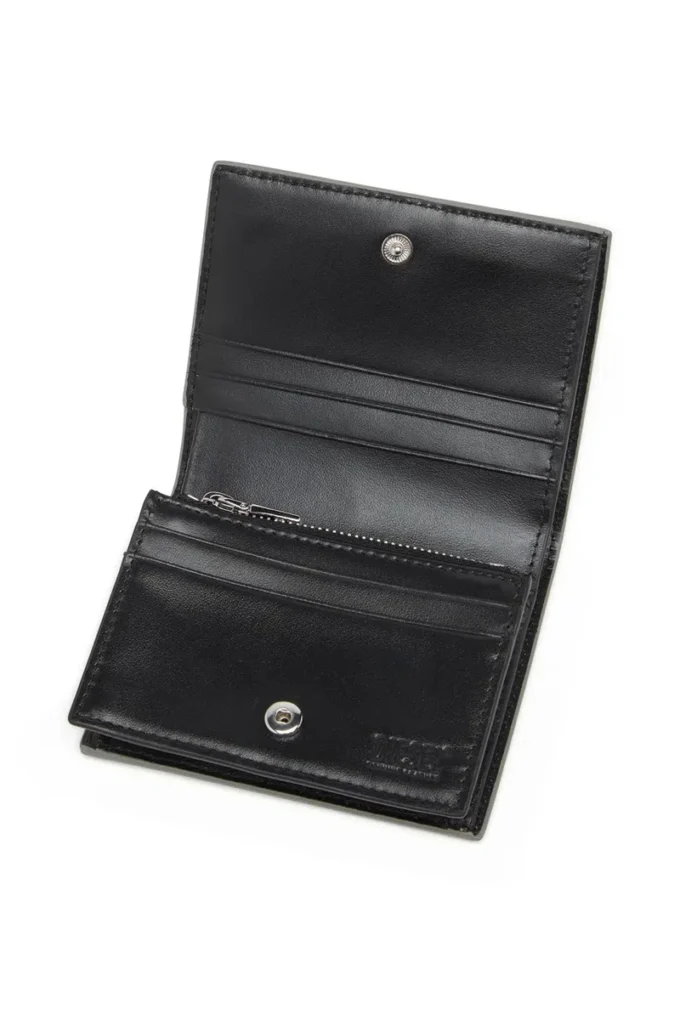 1DR bi fold iii Portefeuille à deux volets en cuir miroir