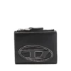 1DR bi-fold zip ii Petit portefeuille en cuir avec plaque logo