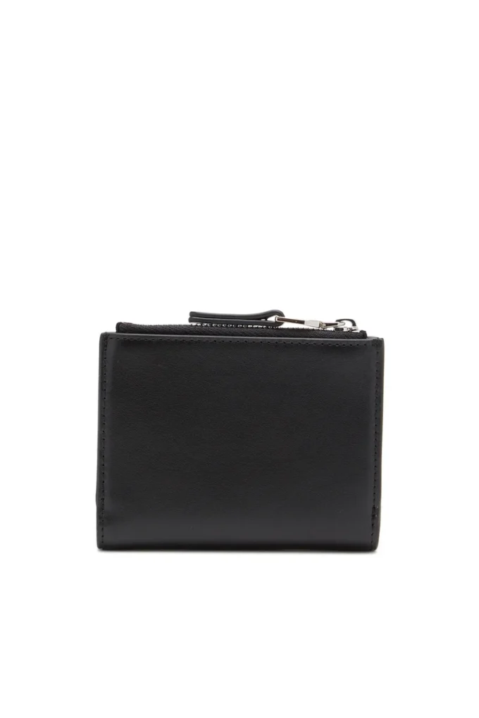 1DR bi-fold zip ii Petit portefeuille en cuir avec plaque logo