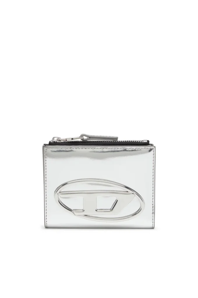 1DR bi-fold zip ii Portefeuille en cuir à deux volets avec logo Oval D