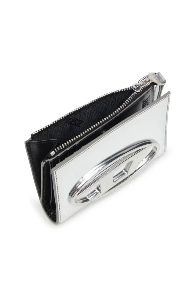 1DR bi-fold zip ii Portefeuille en cuir à deux volets avec logo Oval D