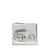 1DR bi fold zip l Porte-cartes à deux volets en cuir miroir