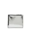 1DR bi fold zip l Porte-cartes à deux volets en cuir miroir