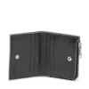 1DR bi fold zip l Porte-cartes à deux volets en cuir miroir