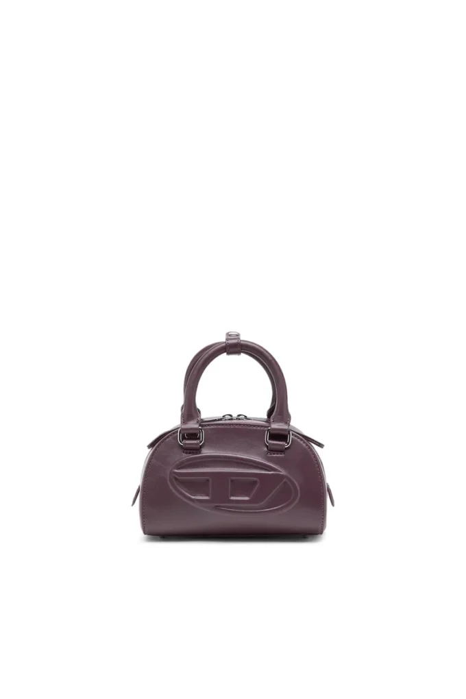 1dr dome crossbody Sac bowling 1DR Dome-Mini en cuir bordeaux