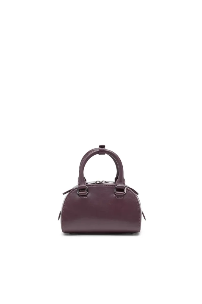 1dr dome crossbody Sac bowling 1DR Dome-Mini en cuir bordeaux