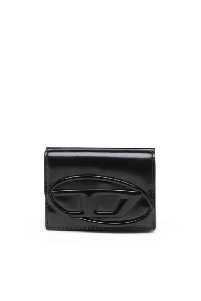 1DR tri fold coin xs ii Portefeuille à trois volets en cuir miroir