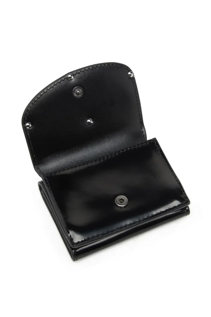1DR tri fold coin xs ii Portefeuille à trois volets en cuir miroir