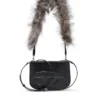 1dr twin Sac à bandoulière 1DR Twin-Double-pouch en cuir gaufré