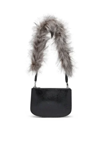 1dr twin Sac à bandoulière 1DR Twin-Double-pouch en cuir gaufré