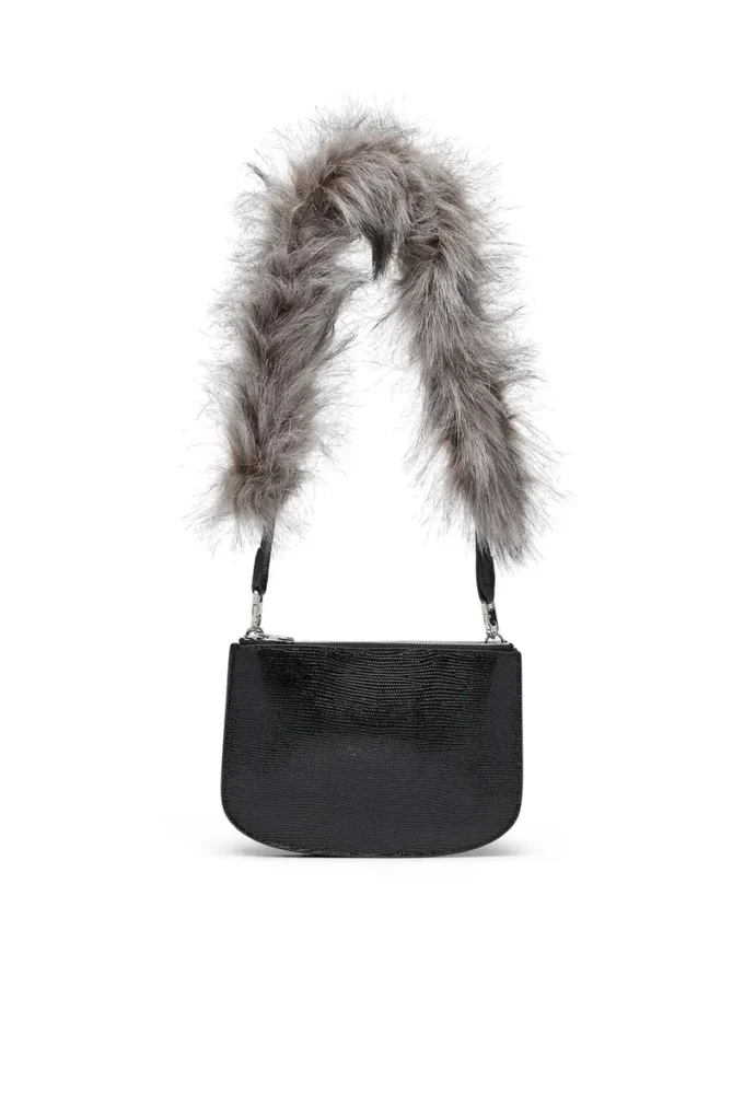 1dr twin Sac à bandoulière 1DR Twin-Double-pouch en cuir gaufré