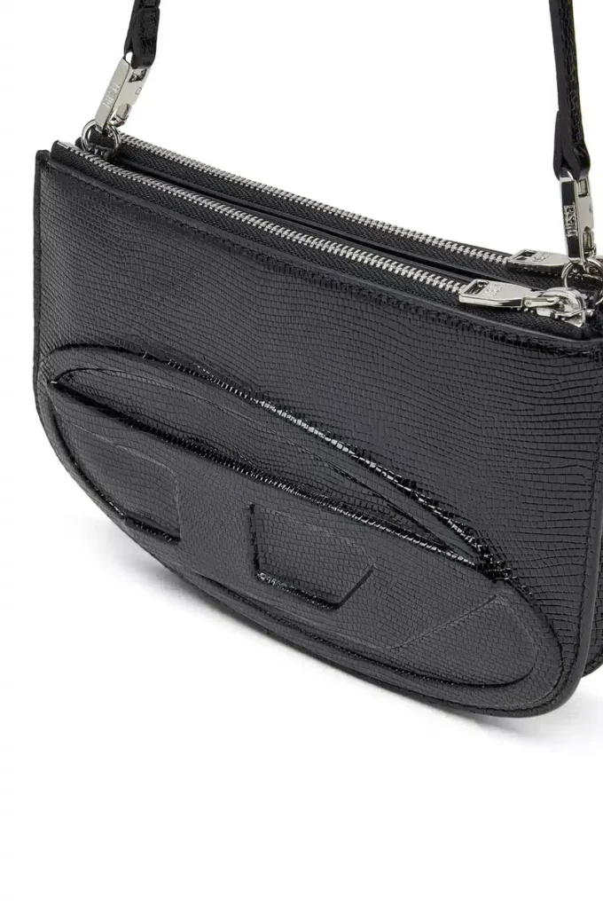 1dr twin Sac à bandoulière 1DR Twin-Double-pouch en cuir gaufré