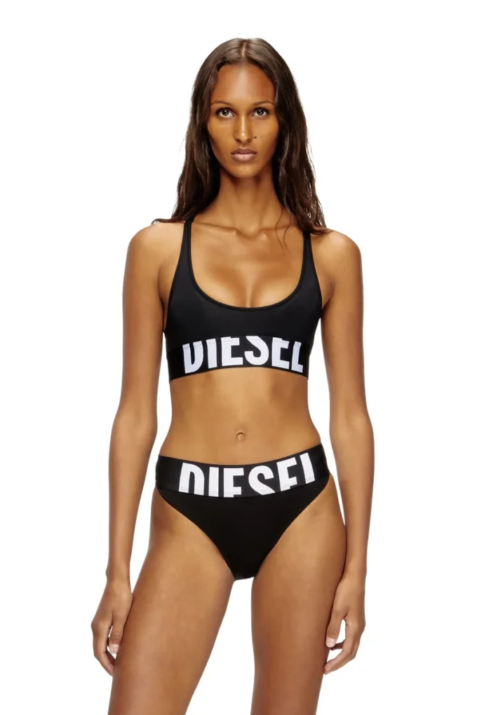allison-d-pop Soutien-gorge de sport en microfibre avec logo découpé