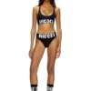 allison-d-pop Soutien-gorge de sport en microfibre avec logo découpé