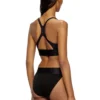 allison-d-pop Soutien-gorge de sport en microfibre avec logo découpé