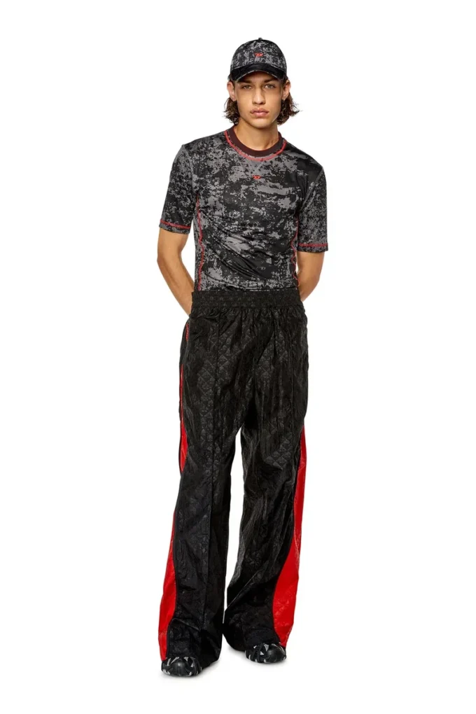 amtee-gael-wt28 T-shirt jacquard camouflage avec imprimé nuageux