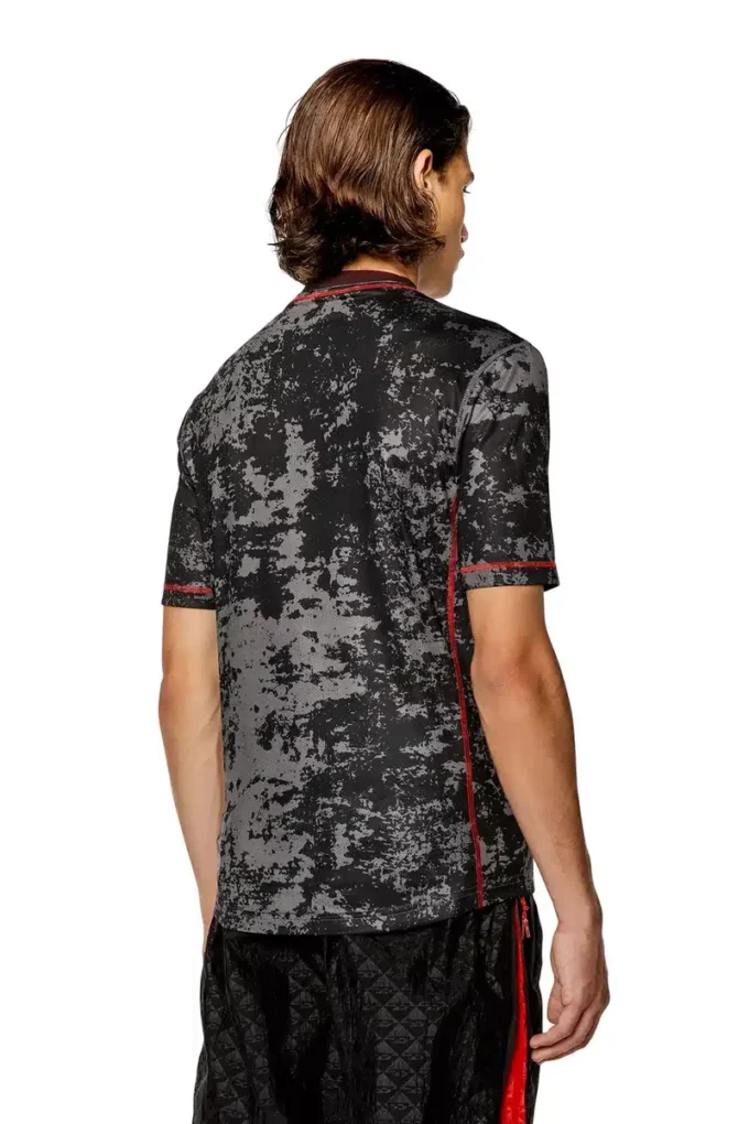 amtee-gael-wt28 T-shirt jacquard camouflage avec imprimé nuageux