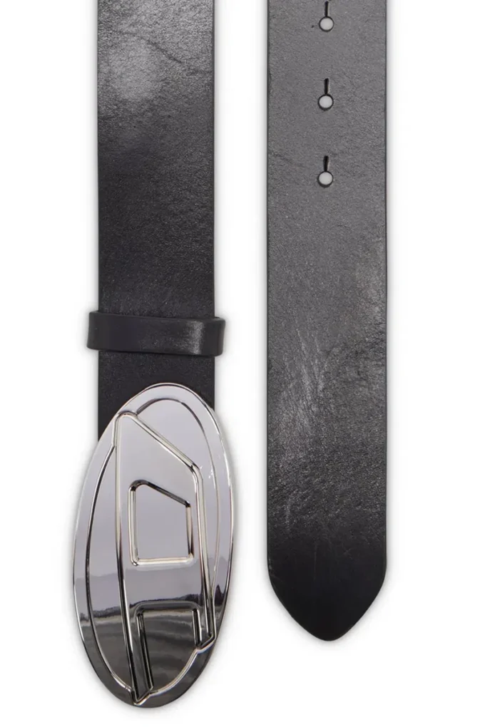 b-1dr 2.0 Ceinture en cuir 4 cm avec plaque ovale D