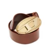 b-1dr 2.0 Ceinture en cuir de 4 cm avec plaque ovale en D