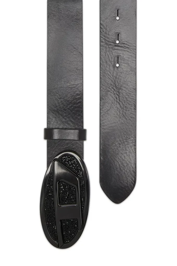 b-1dr 2.0 full rocks Ceinture en cuir 4 cm avec boucle ovale D en strass