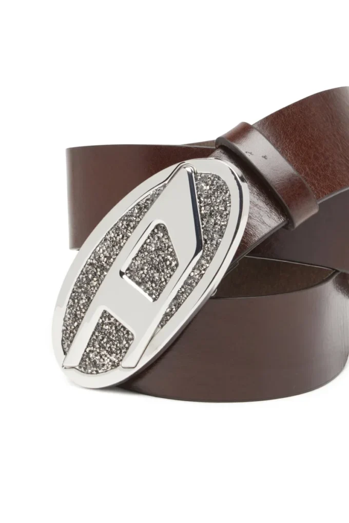 b-1dr 2.0 full rocks Ceinture en cuir 4 cm avec boucle ovale D en strass