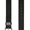 b-1dr boucle ovale en D 3,9 cm ceinture en cuir ornée d&rsquo;une plaque logo