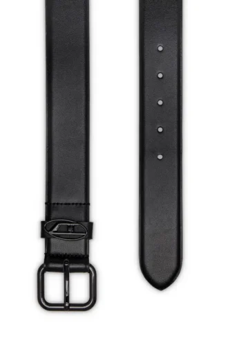 b-1dr boucle ovale en D 3,9 cm ceinture en cuir ornée d&rsquo;une plaque logo