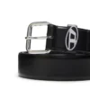 b-1dr boucle ovale en D 3,9 cm ceinture en cuir ornée d&rsquo;une plaque logo