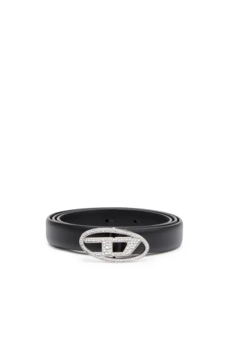 b-1dr strass 20 Ceinture fine en cuir 1,9 cm avec boucle en cristal