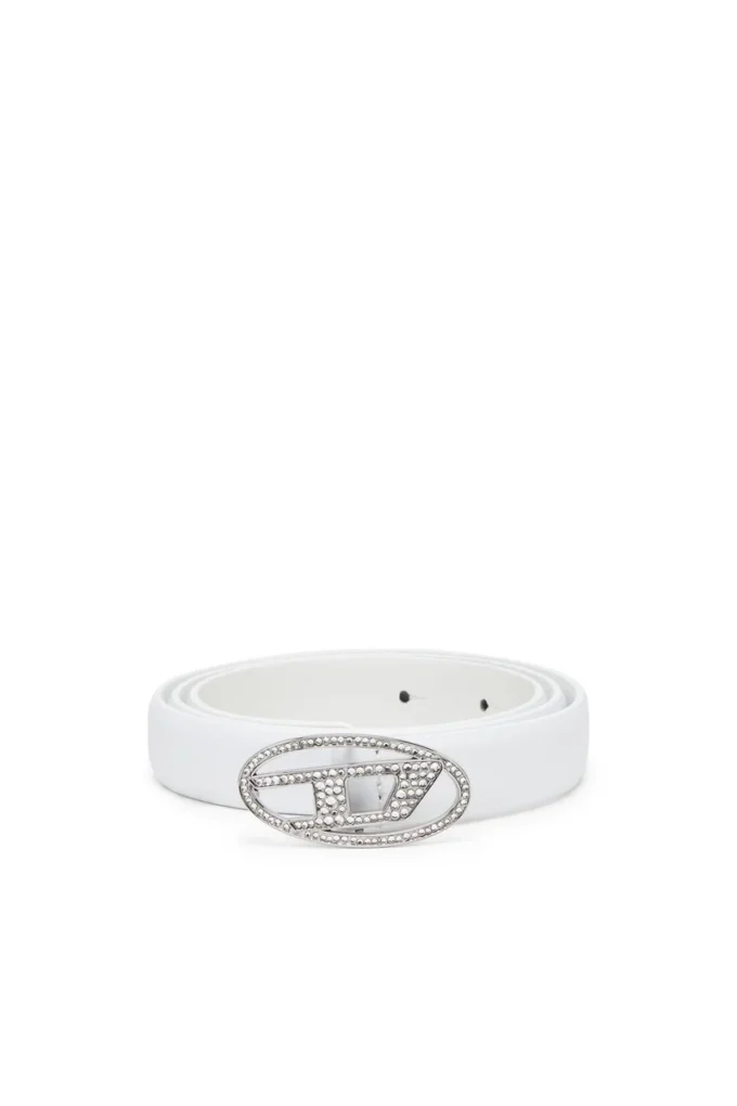 b-1dr strass 20 Ceinture fine en cuir 1,9 cm avec boucle en cristal