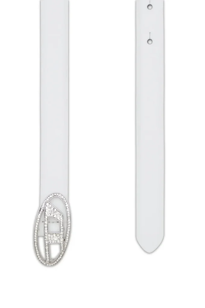 b-1dr strass 20 Ceinture fine en cuir 1,9 cm avec boucle en cristal