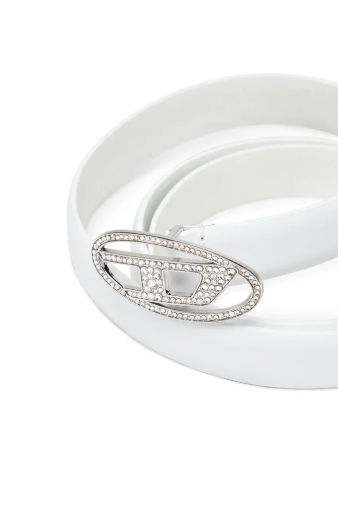 b-1dr strass 20 Ceinture fine en cuir 1,9 cm avec boucle en cristal