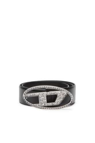 b-1dr strass 4 cm Ceinture en cuir avec boucle en cristal