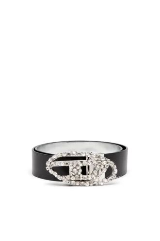 b-1dr w rev 4 cm Ceinture réversible en cuir avec boucle en cristal