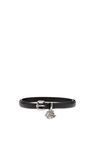 b-charm-loop Ceinture en cuir nappa 1,4 cm avec charms logo