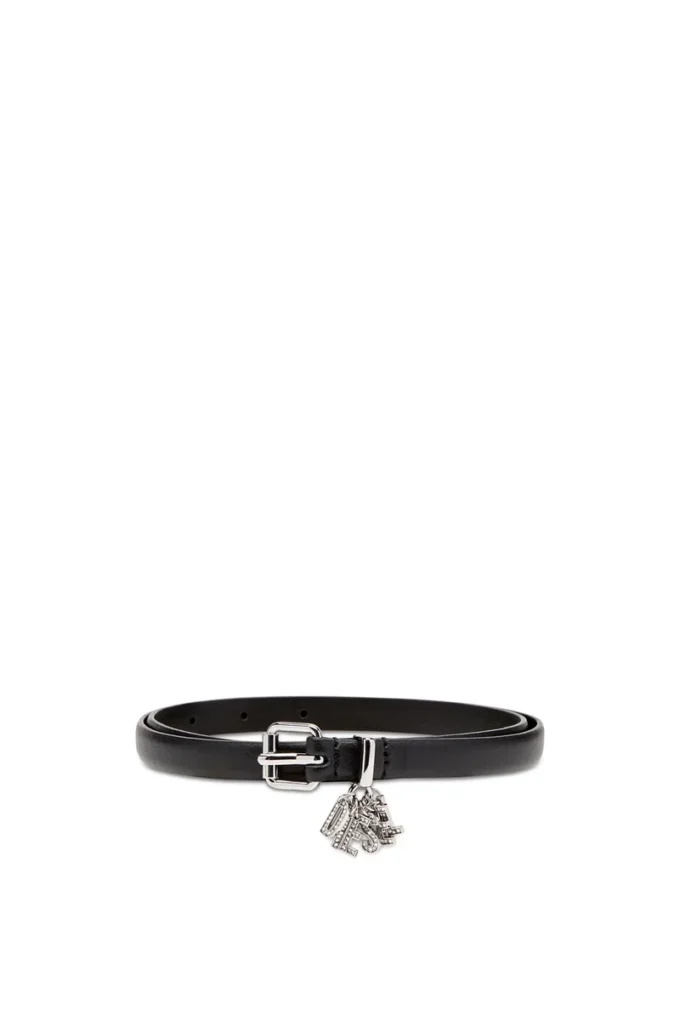 b-charm-loop Ceinture en cuir nappa 1,4 cm avec charms logo