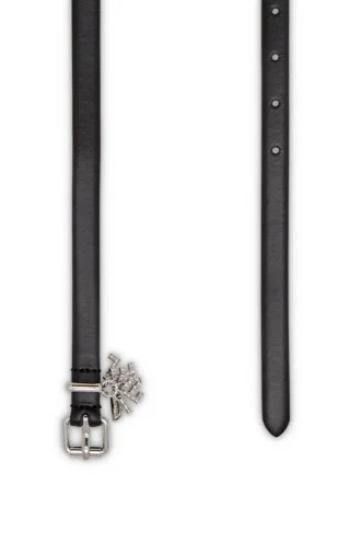 b-charm-loop Ceinture en cuir nappa 1,4 cm avec charms logo