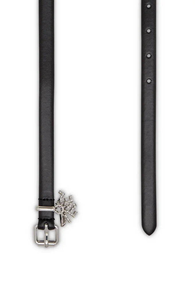 b-charm-loop Ceinture en cuir nappa 1,4 cm avec charms logo