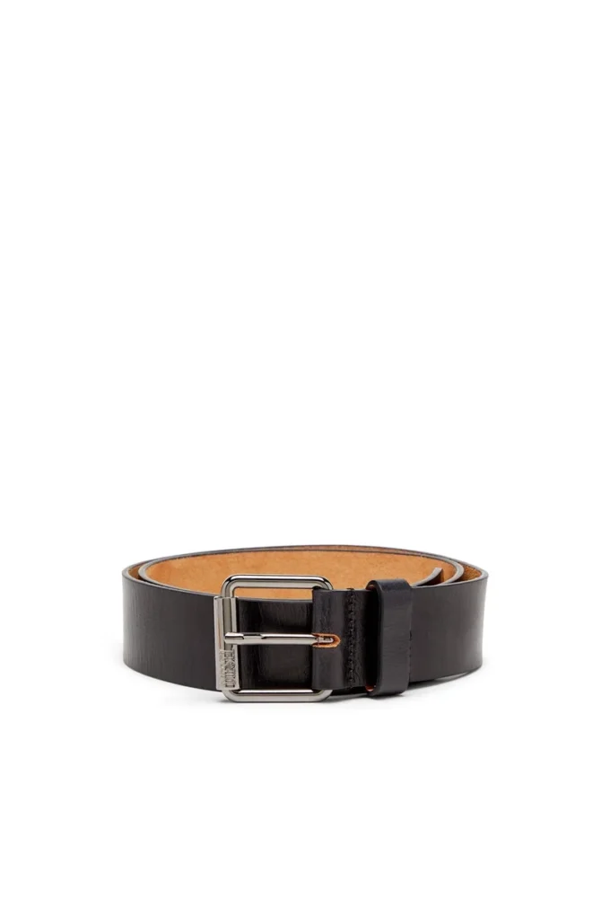 b-flag Ceinture en cuir de 4 cm avec logo drapeau sur la cinquième poche