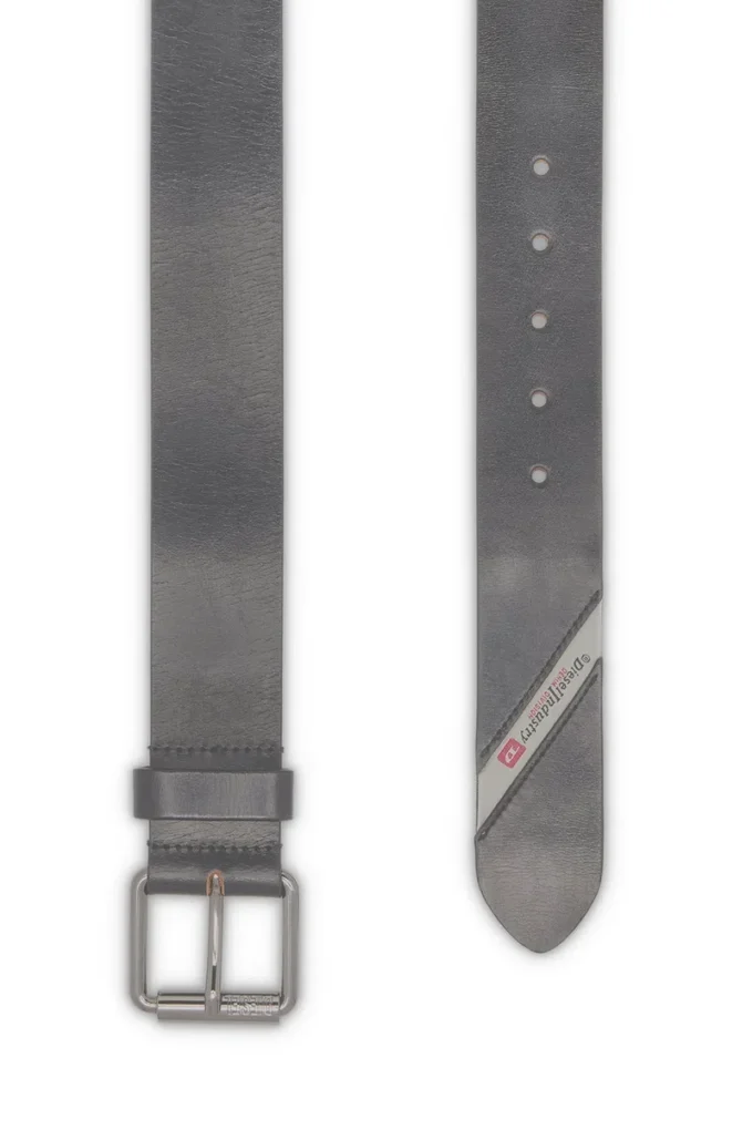b-flag Ceinture en cuir de 4 cm avec logo drapeau sur la cinquième poche
