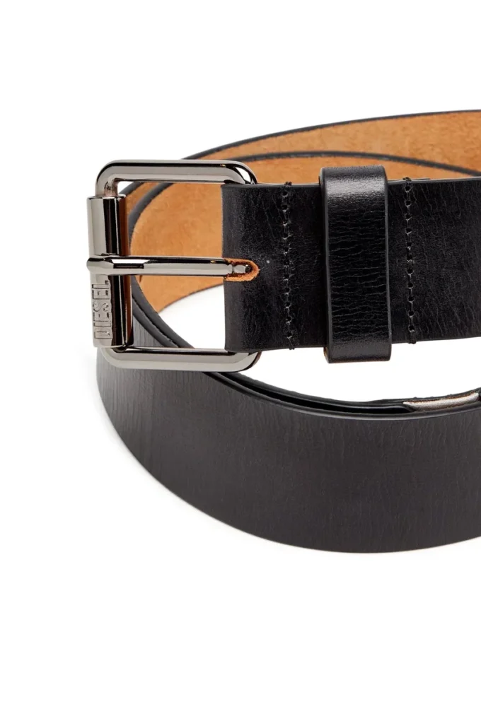 b-flag Ceinture en cuir de 4 cm avec logo drapeau sur la cinquième poche