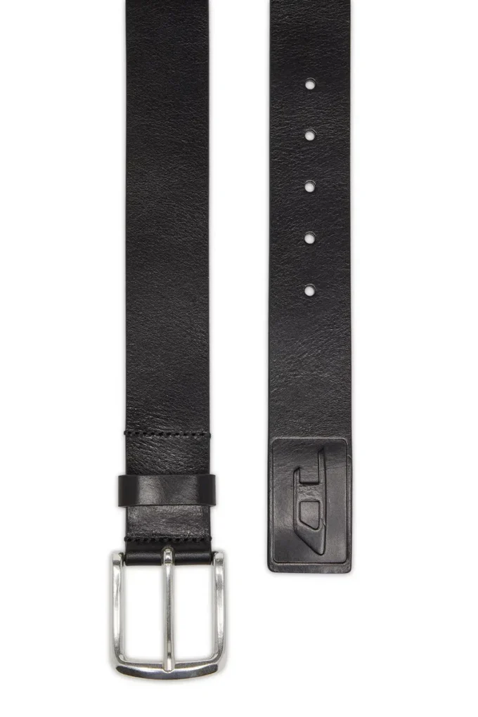 b-flag-d Ceinture en cuir 4 cm avec logo gravé
