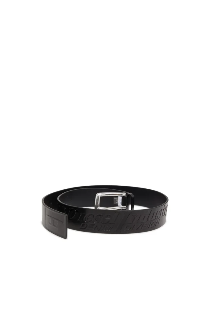 b-flag-d Ceinture en cuir 4 cm avec logo gravé