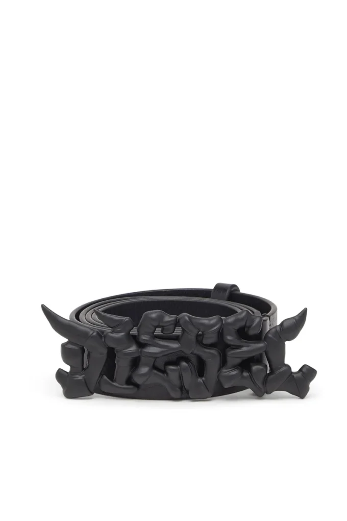b-graffiti Ceinture en cuir pull-up de 3,5 cm avec boucle graffiti