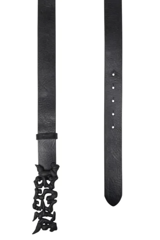 b-graffiti Ceinture en cuir pull-up de 3,5 cm avec boucle graffiti