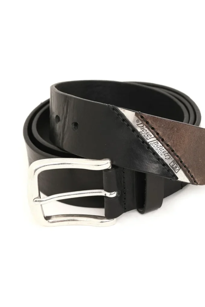 b-line Ceinture en cuir traité avec logo Diesel