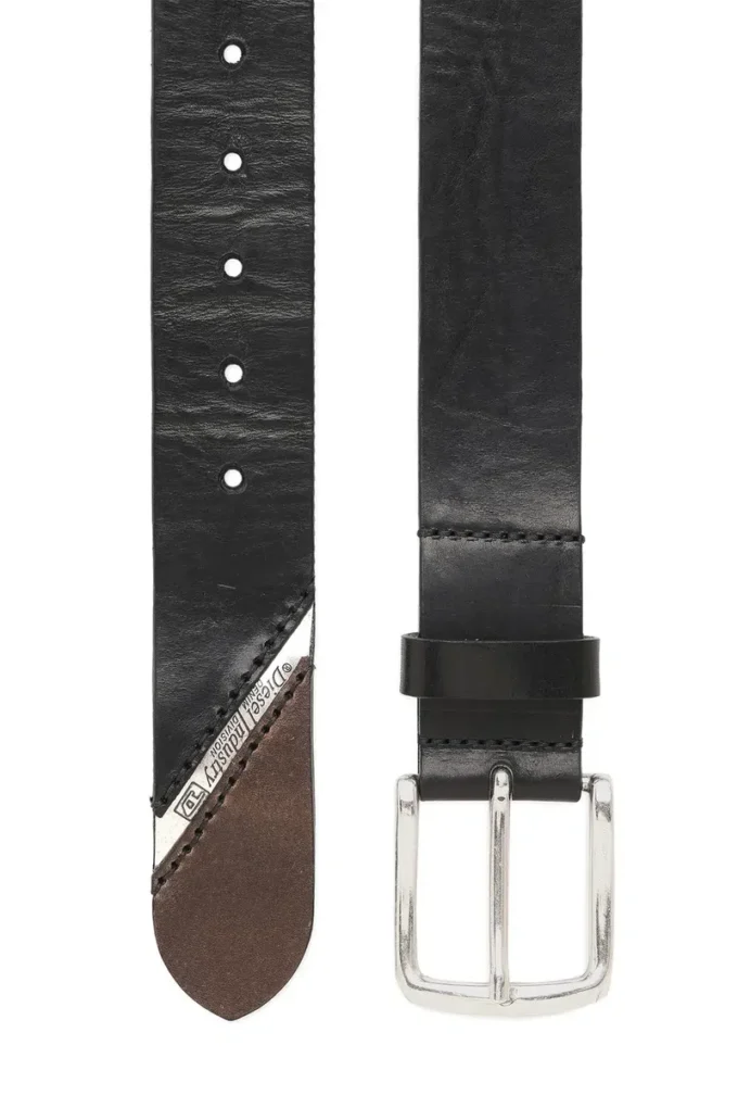 b-line Ceinture en cuir traité avec logo Diesel
