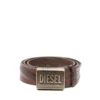 b-metal biscotto Ceinture en cuir 4 cm avec plaque logo